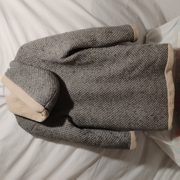 Free People Wool Blend Thick Fleece Vintage Coat W Hood Sz.SP Gently Worn - Picture 8 of 12